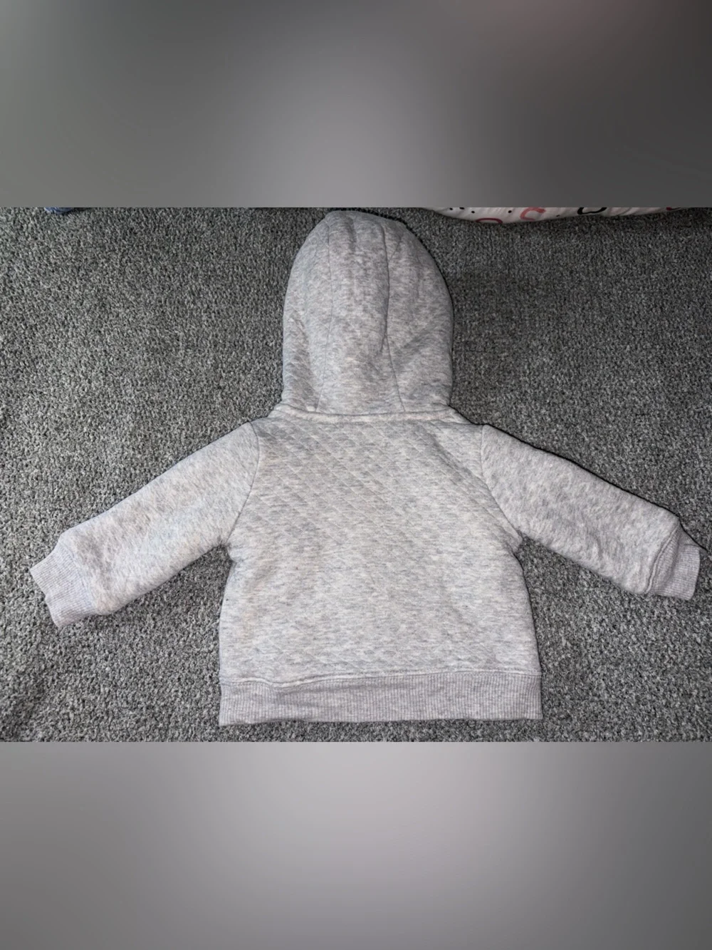Carter's Light Gray Hooded Zip Jacket with Ears